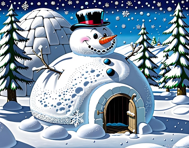 Frosty The Igloo Kids T-Shirt by rturnbow