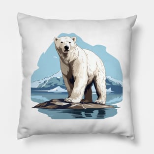 Arctic Polar Bear Pillow