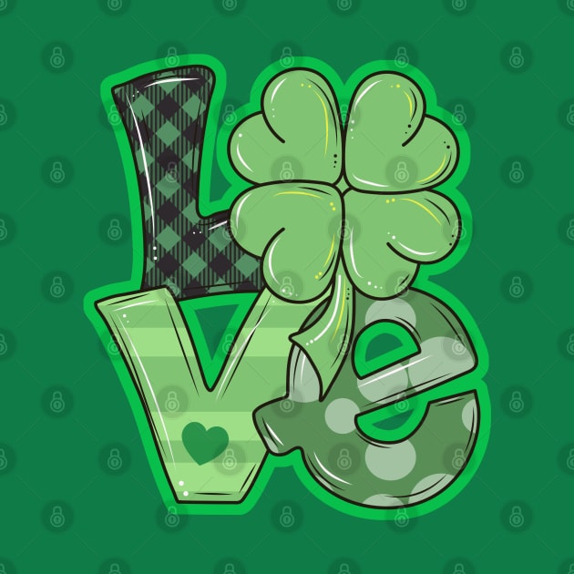 Love St Patricks Day Shamrock by Illustradise