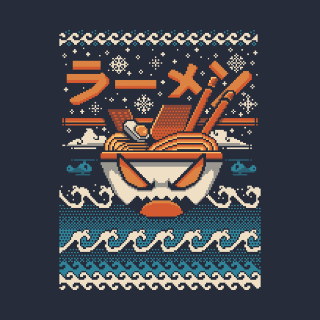 The Great Ramen off kanagawa Christmas by Ilustrata