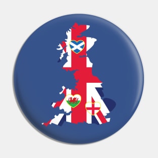 Flags Map Of Great Britain Pin