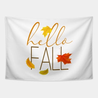 Hello Fall Hand Lettered Typography Tapestry