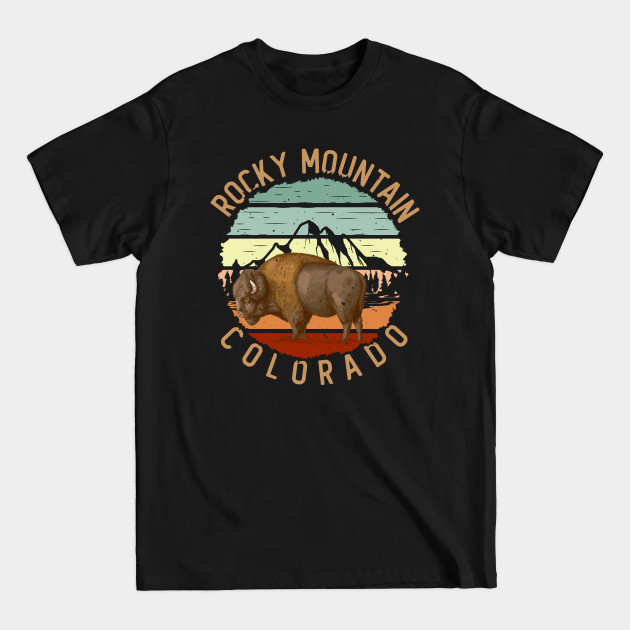 Disover Colorado Souvenir Camping Hiking Bison Rocky Mountain Arsenal National Wildlife Refuge - Colorado Souvenir - T-Shirt