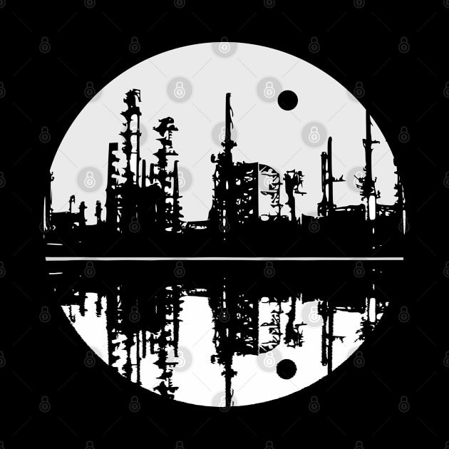 City scape reflection moon silhouette design. by MoonSilhouette