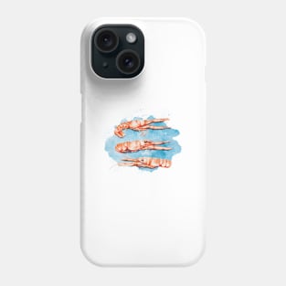 Langoustines -Watercolor food illustration Phone Case