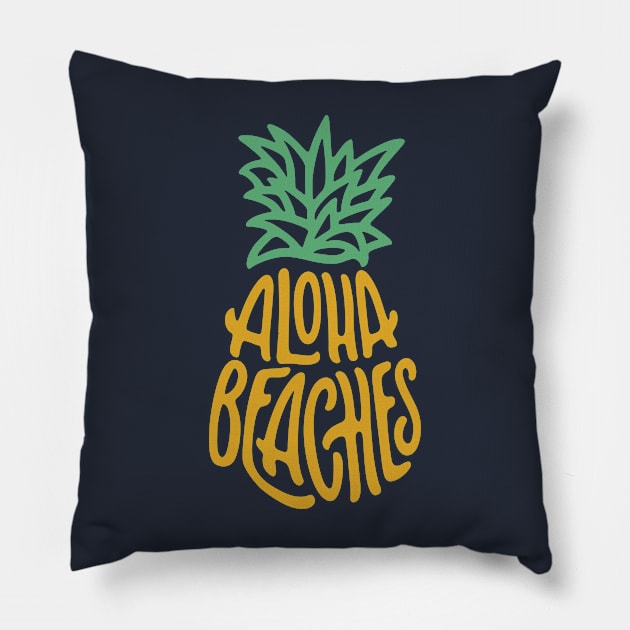 Aloha Beaches Pillow by modeflux