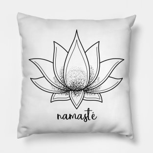 Namasté lotus flower, symbol of purity, resilience Pillow