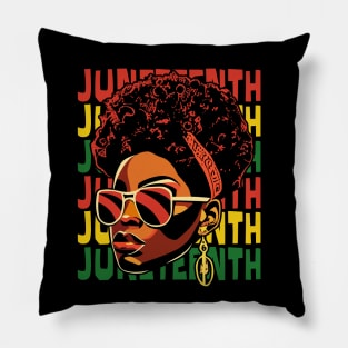 Black History Juneteenth Art for Men, Women, Girls Pillow