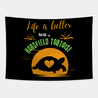 Life is Better with a Horsfield Tortoise Tapestry