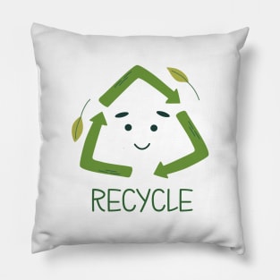 Recycle symbol Pillow