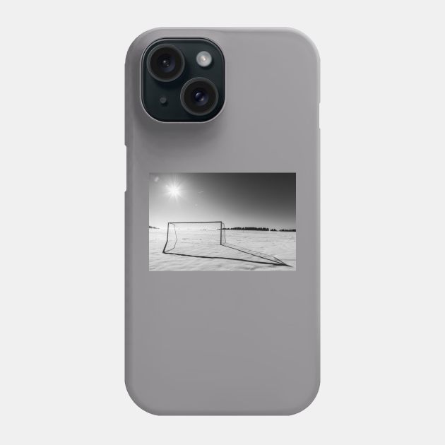 Soccer goal on the beach Phone Case by Stefan makes