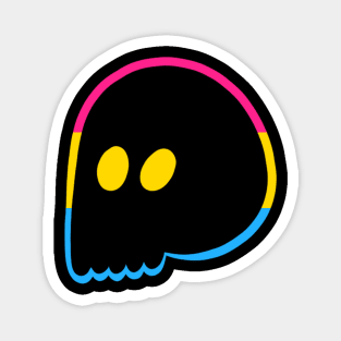 Cute Emo Skull (Pansexual Colors) Magnet