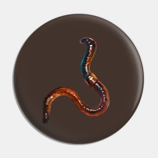 Creepy Cute Earthworm Sticker Pin