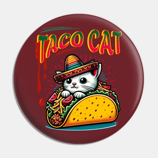 Taco Cat Pin by mieeewoArt