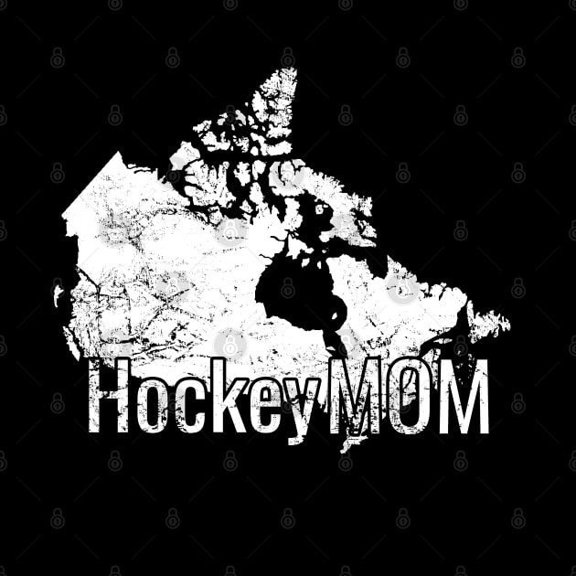 Hockey Mom in Wintery White Canada by M Dee Signs