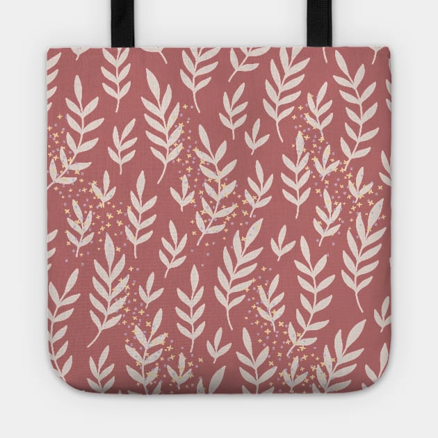 Elegant Floral Dream: Delicate Leafy Pattern Tote by ViralAlpha