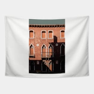 Venice Building Facade Photography Lights and Shadows Tapestry