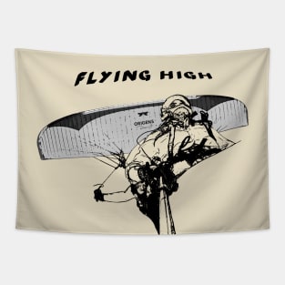 Paragliding flying high Tapestry