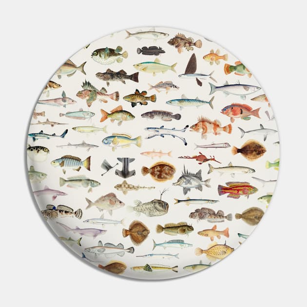 Fish Chart Pin by bluespecsstudio