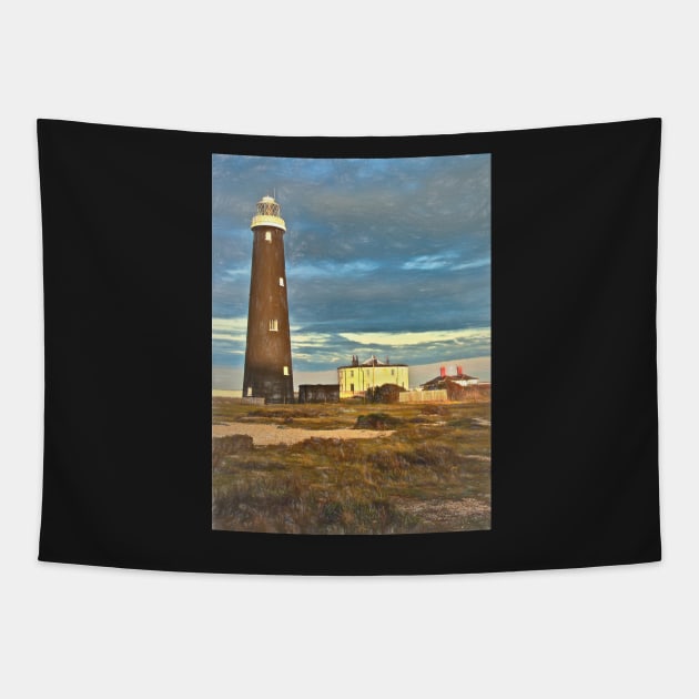 The Old Dungeness Lighthouse as Digital Art Tapestry by IanWL