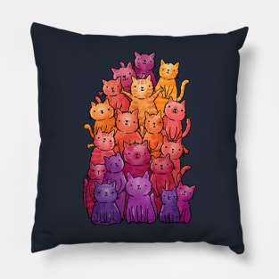 Cats pile Pillow