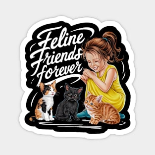 "Purrfect Companionship: Feline Friends Forever" Magnet