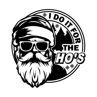 I do it for the Ho's Funny Christmas, Santa Design T-Shirt