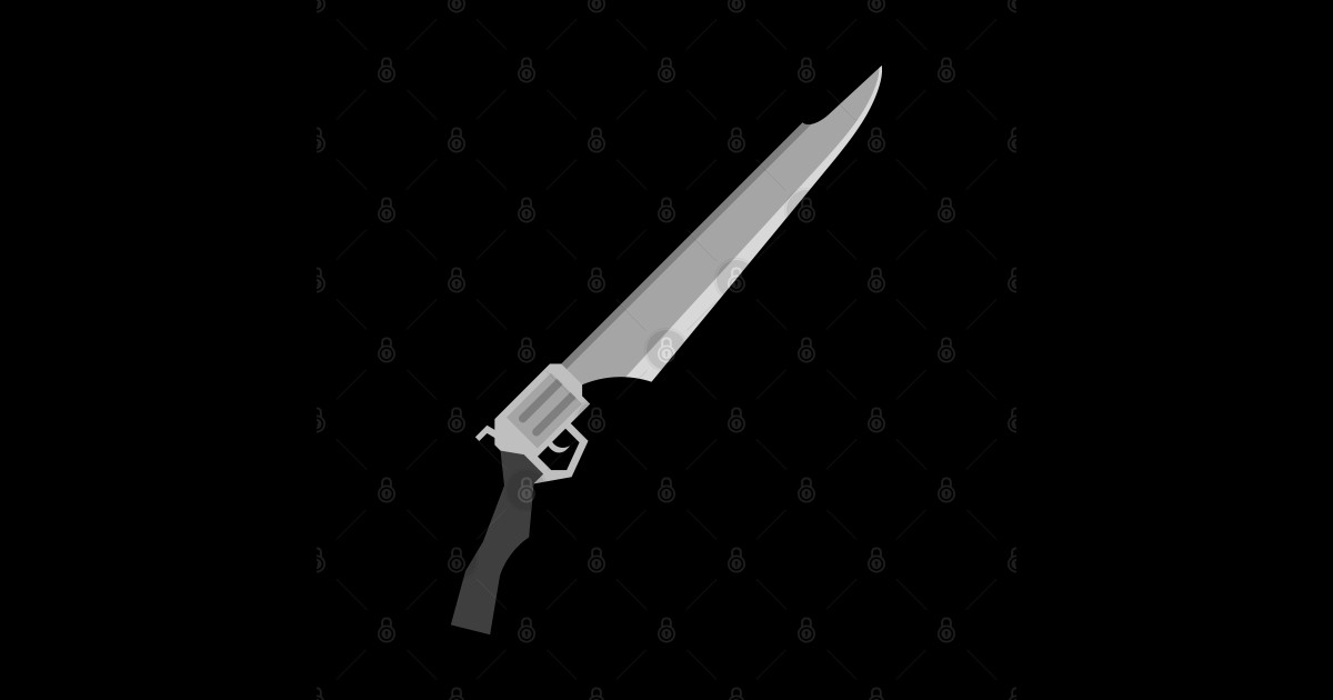 Gunblade Revolver Gunblade Sticker TeePublic