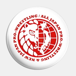 AJPW and NJPW Combined Logo Pin