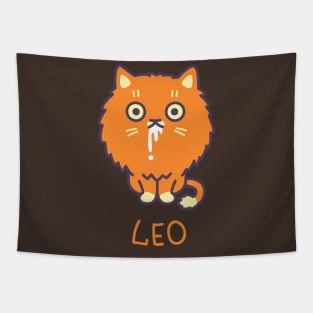 Funny Leo Cat Horoscope Tshirt - Astrology and Zodiac Gifts Tapestry