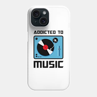 Addicted to music Retro Vinyl Player Phone Case