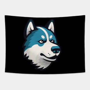 Husky Minimal Style, Love Huskies, Dog Lover Tapestry