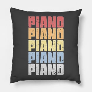 Vintage Piano Text Pillow