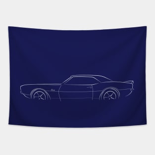 1967 - 1968 Chevy Camaro - profile stencil, white Tapestry