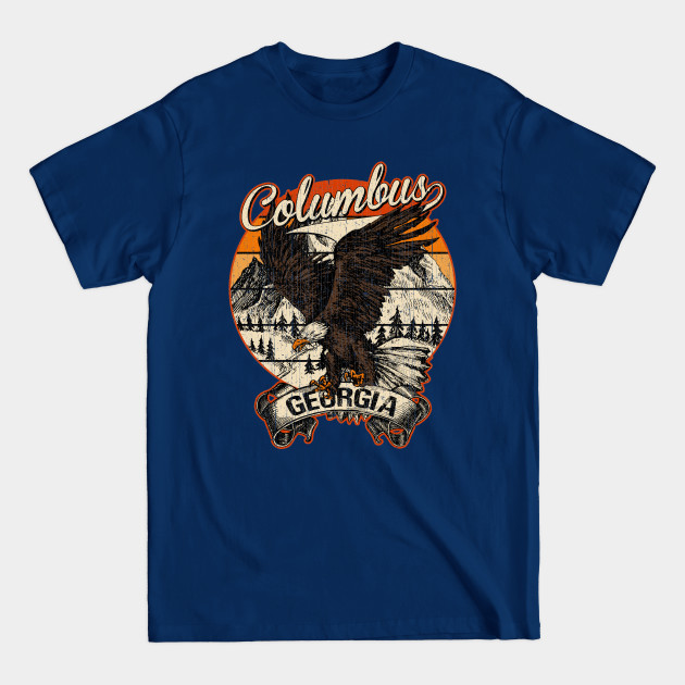 Discover Columbus Georgia Bald Eagle Retro Vintage Aesthetic - Columbus Georgia - T-Shirt