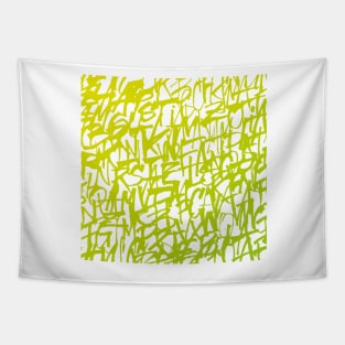 Lime Colored Lettering Pattern Home Decor Print Tapestry