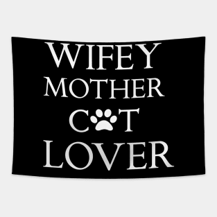 happy mothers day shirts wifey mother cat lover gift idea Tapestry