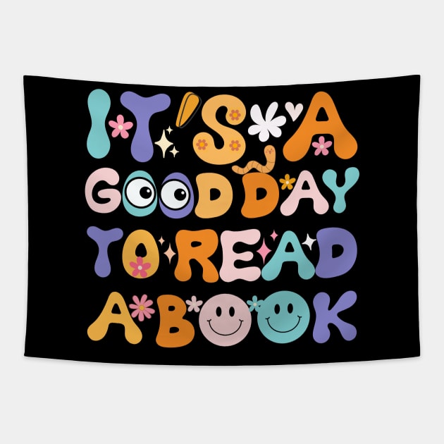 it's a good day to read a book funny floral groovy Tapestry by TRACHLUIM