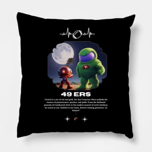 49 ers graphic design, funny 49 ers victor illustration design Pillow