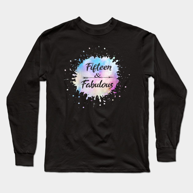 15th Birthday Gift For Teen Girl 15 And Awesome Girls Gifts Turning 15 Long Sleeve T Shirt Teepublic