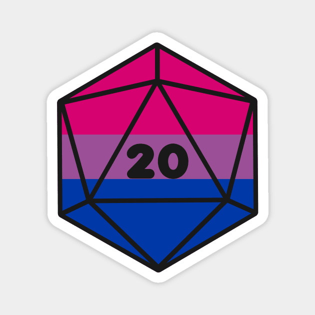 D20 - Bisexual Pride Dice Magnet by pscof42