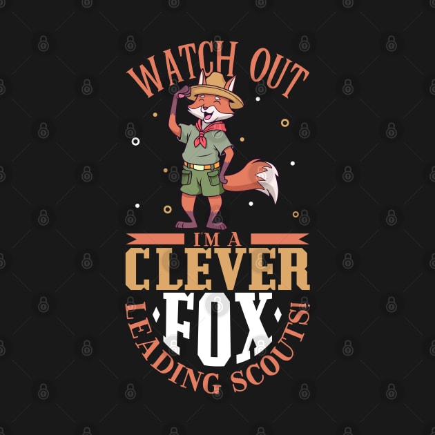 Clever fox leading scouts - Cub master by Modern Medieval Design