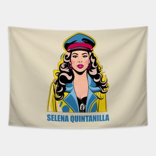 Selena Quintanilla - Ilustration Retro Style Tapestry