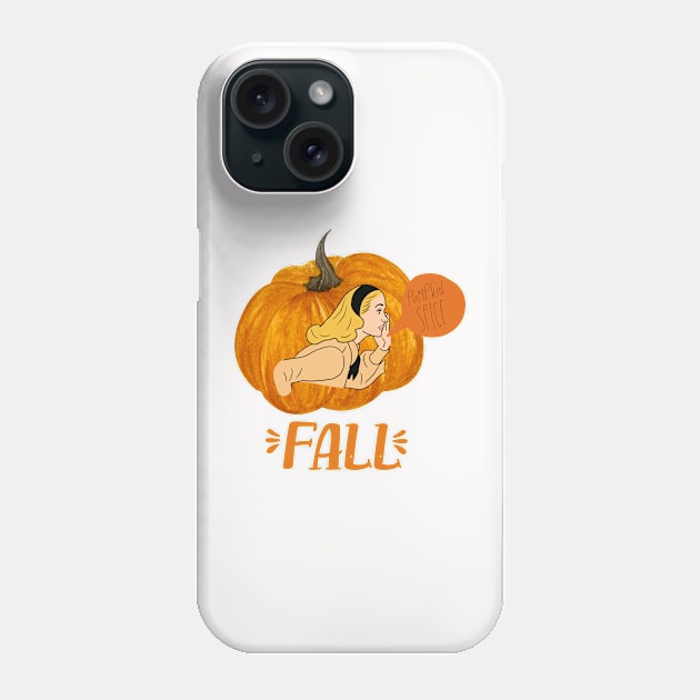 Retro Fall Pumpkin Spice Phone Case by Serendipity Hippie