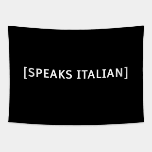 Speaks Italian Funny Meme Costume Closed Captions and Subs Tapestry