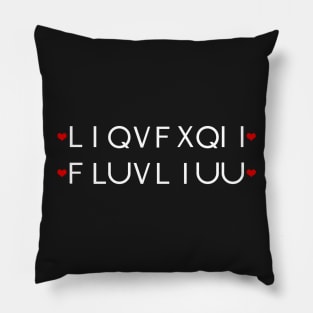 Secret Message I Love You Valentines Day 2018 Pillow