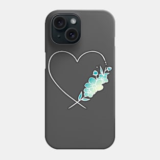 Heart with flowers Phone Case