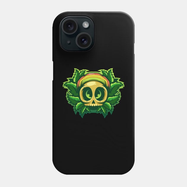 CUTE SKULL WEEDS Phone Case by NSC.gd