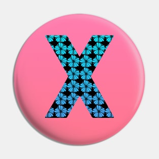 Letter X from roses Pin