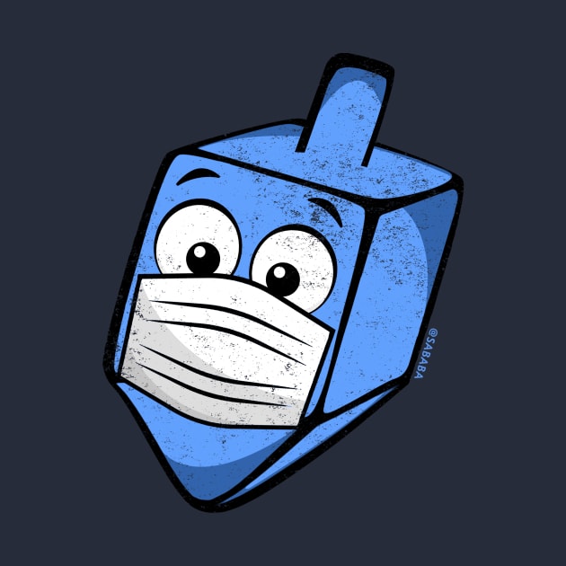 Hanukkah 2020 Dreidel Wearing Face Mask by sababa